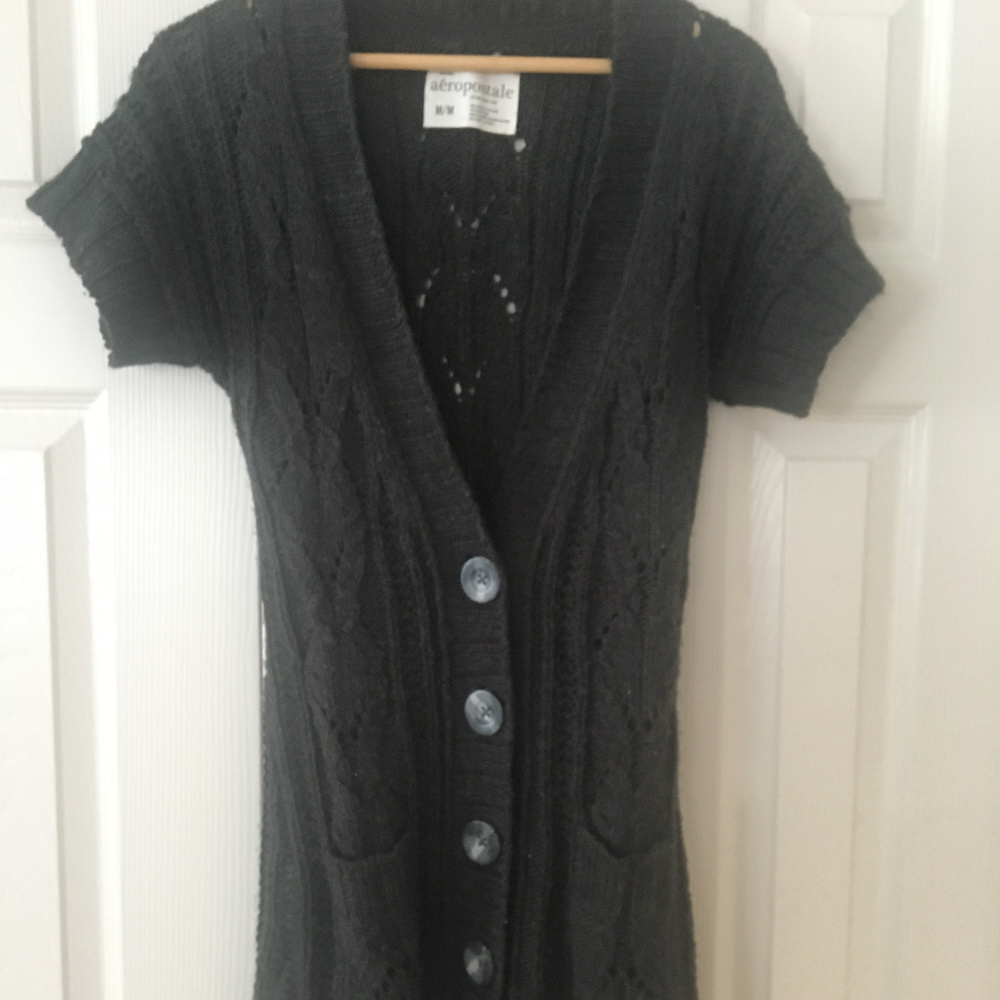 Aeropastale cable knit sweater, short-sleeved